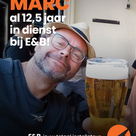 Marc 12,5 Jaar Bij E&B Techniekgroep